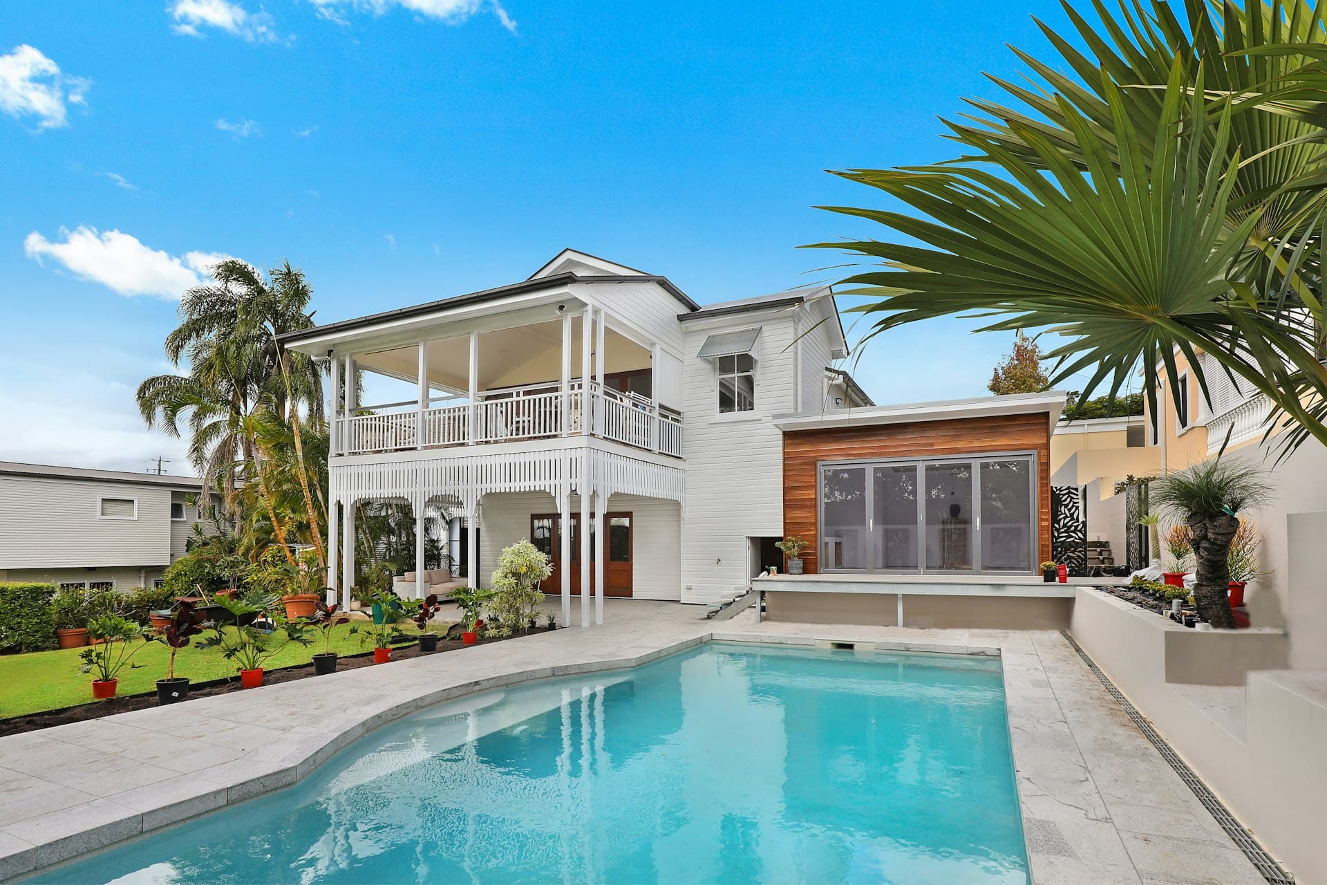 Two-story Florida home with a pool
